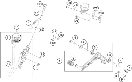 Výkres: 1330 OVLÁDÁNÍ ZADNÍHO BRZDY