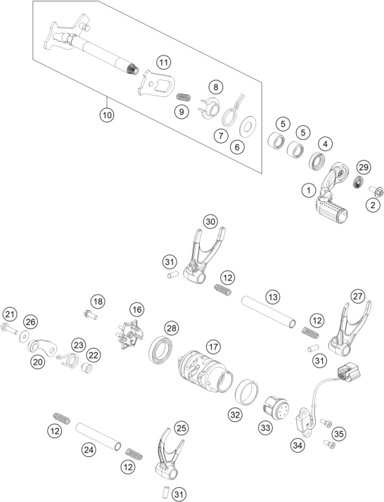 Výkres: 3410 MECHANISMUS ŘAZENÍ