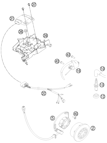 Výkres: 3910 ZAPALOVACÍ SOUSTAVA