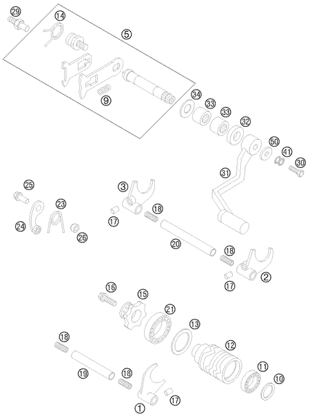 Výkres: 3410 MECHANISMUS ŘAZENÍ