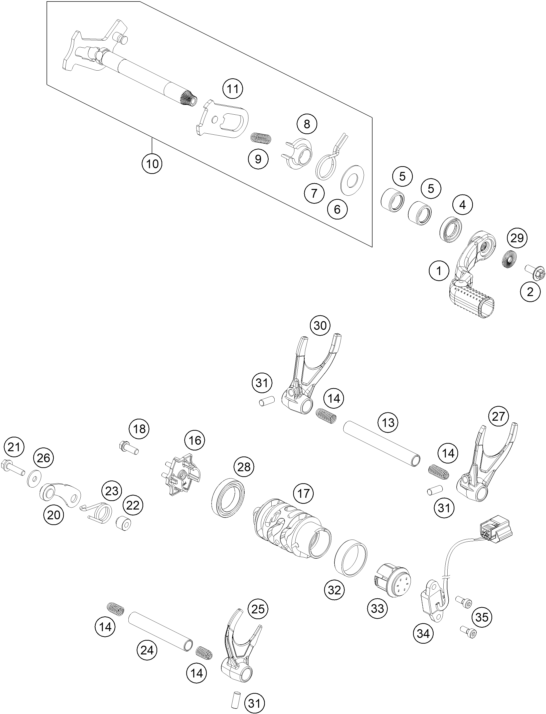 Výkres: 3410 MECHANISMUS ŘAZENÍ
