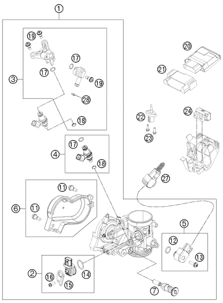 Výkres: 4110 ŠKRTICÍ KLAPKA (THROTTLE BODY)