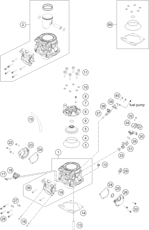 Výkres: 3050 VÁLEC, HLAVA VÁLCE
