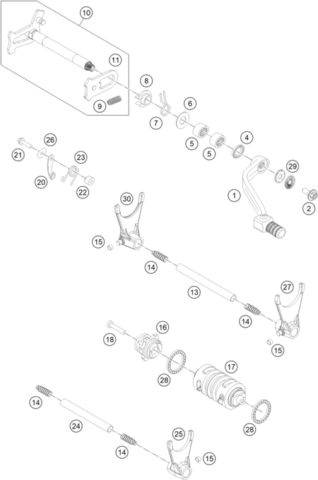 Výkres: 3410 MECHANISMUS ŘAZENÍ