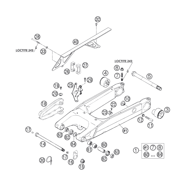 Výkres: 0490 KYVNÁ VIDLICE (SWINGARM)