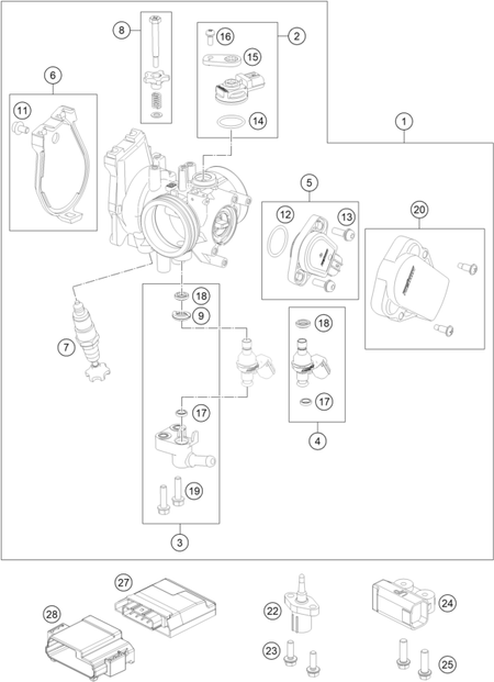 Výkres: 4110 ŠKRTICÍ KLAPKA (THROTTLE BODY)