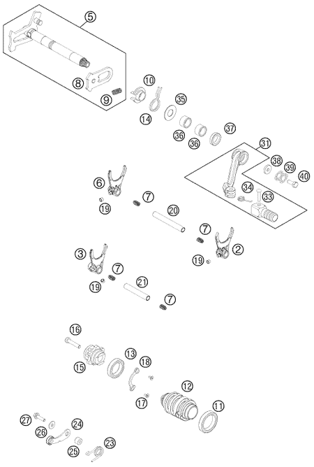 Výkres: 3410 MECHANISMUS ŘAZENÍ