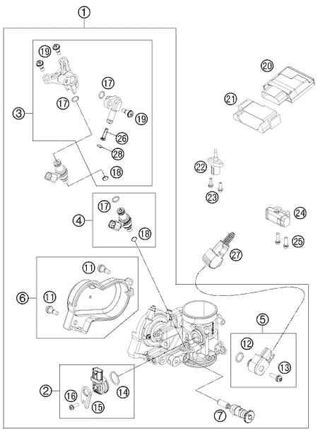 Výkres: 4110 ŠKRTICÍ KLAPKA (THROTTLE BODY)