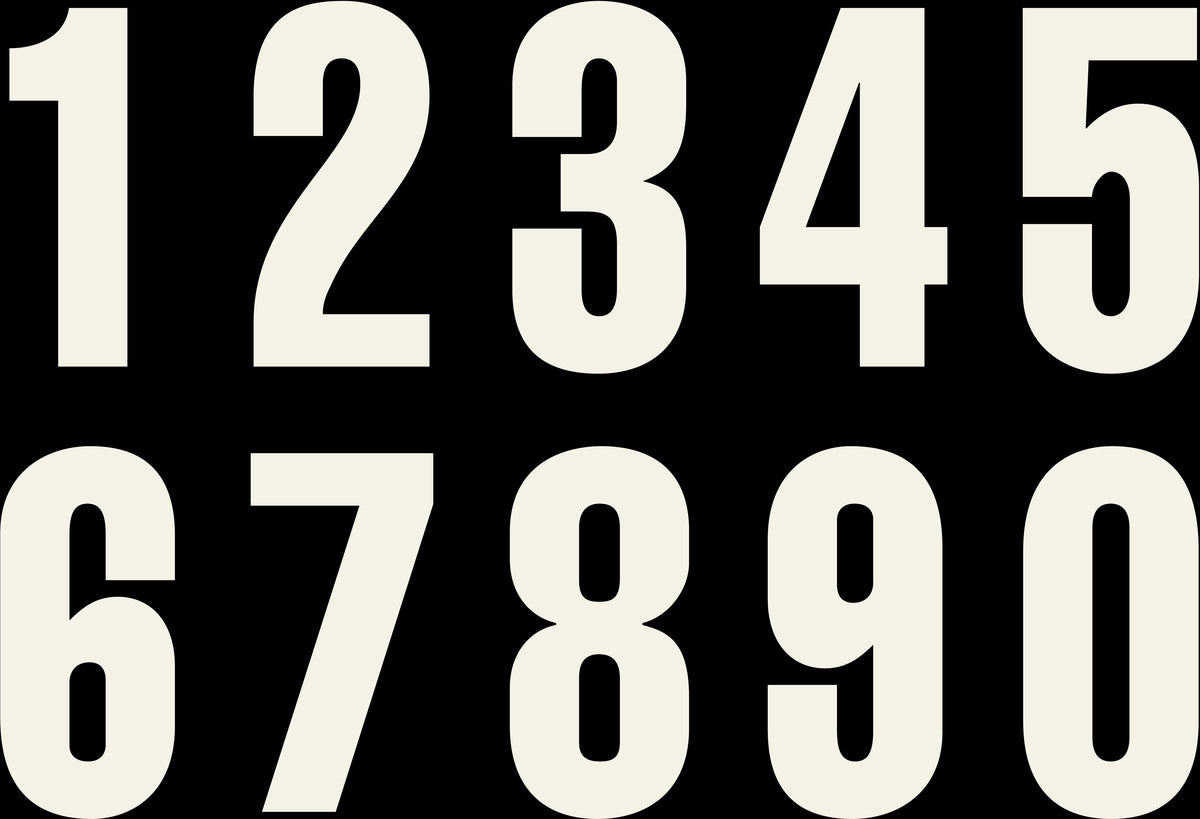 Číslo 1 3 kusy bílé 5''