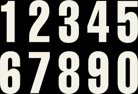 Číslo 1 3 kusy bílé 5''