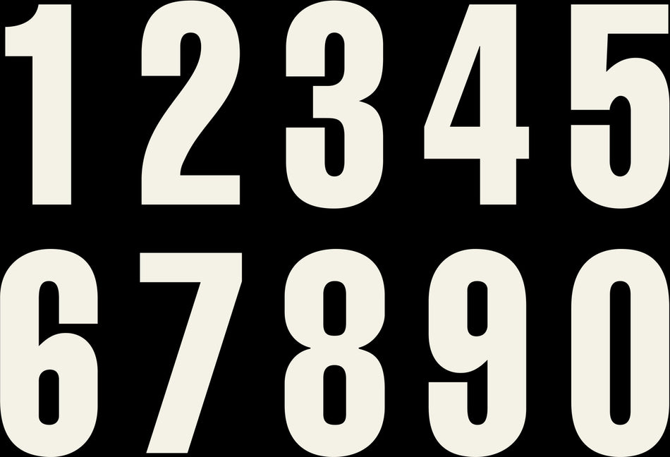 ČÍSLO 5 3kusy bílé 5''