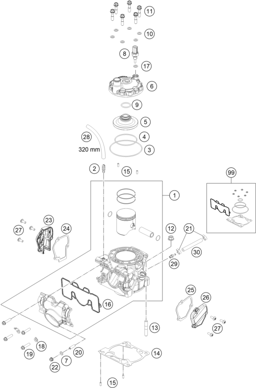 Výkres: 3050 VÁLEC, HLAVA VÁLCE