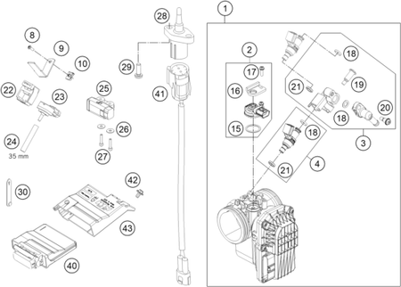 Výkres: 4110 ŠKRTICÍ KLAPKA (THROTTLE BODY)