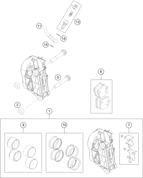Výkres: 1360 PŘEDNÍ BRZDOVÝ TŘMEN