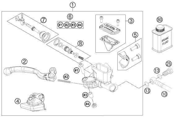 Výkres: 1310 OVLÁDÁNÍ PŘEDNÍHO BRZDY