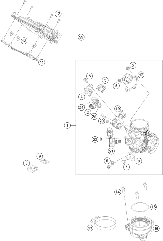 Výkres: 4110 ŠKRTICÍ KLAPKA (THROTTLE BODY)