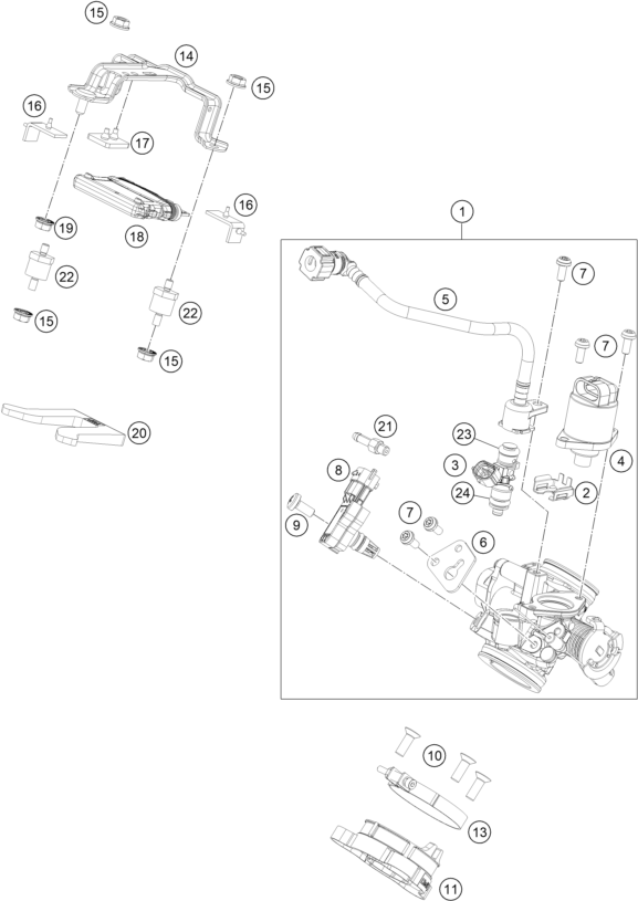 Výkres: 4110 ŠKRTICÍ KLAPKA (THROTTLE BODY)