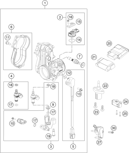 Výkres: 4110 ŠKRTICÍ KLAPKA (THROTTLE BODY)