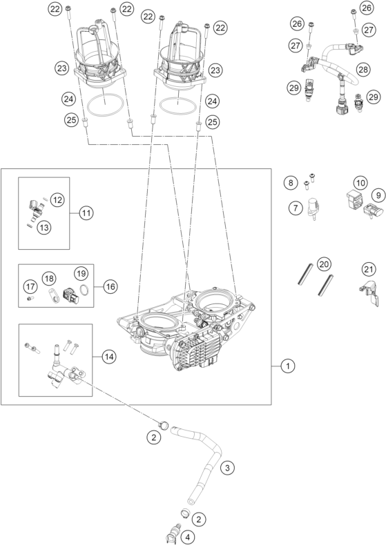 Výkres: 4110 ŠKRTICÍ KLAPKA (THROTTLE BODY)