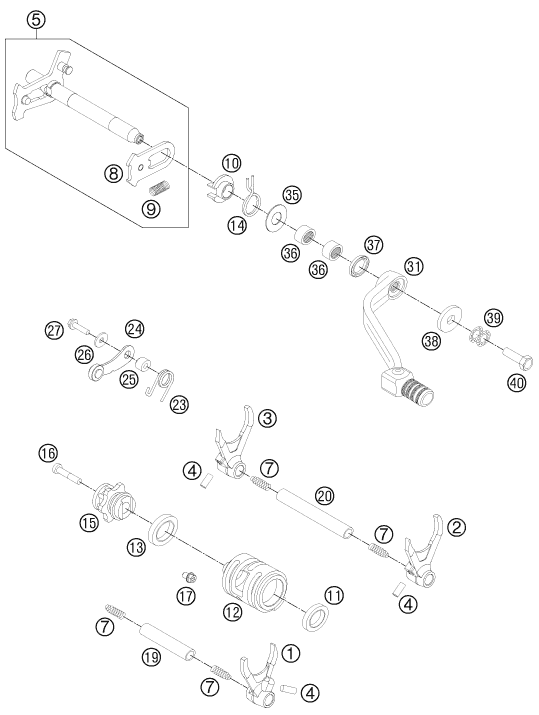 Výkres: 3410 MECHANISMUS ŘAZENÍ