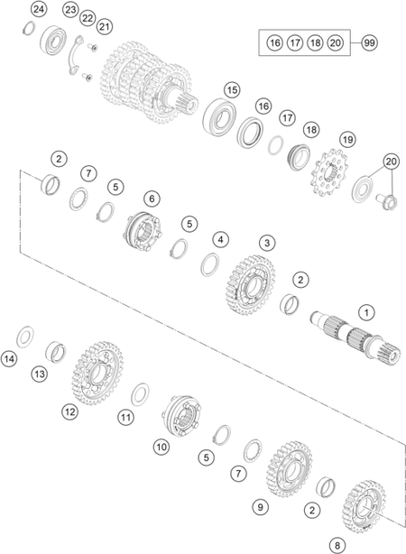 Výkres: 3360 PŘEVODOVKA II - PROTIHŘÍDEL