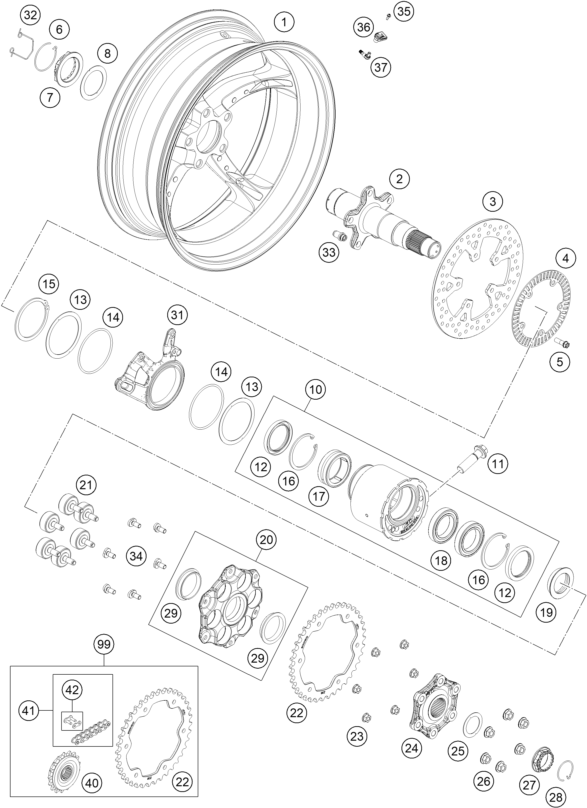 Výkres: 1010 ZADNÍ KOLO