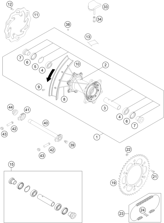 Výkres: 1010 ZADNÍ KOLO