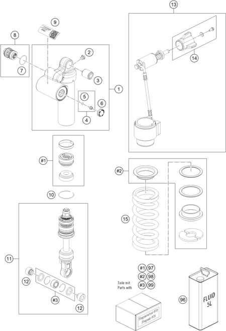 Výkres: 0430 ZADNÍ TLUMIČ ROZLOŽENÝ