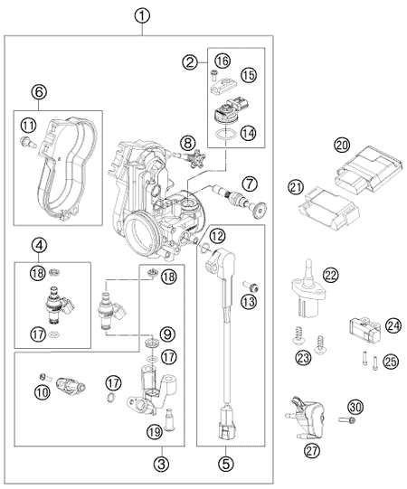 Výkres: 4110 ŠKRTICÍ KLAPKA (THROTTLE BODY)