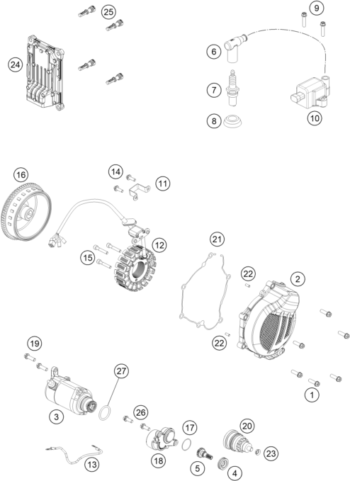 Výkres: 3910 ZAPALOVACÍ SOUSTAVA