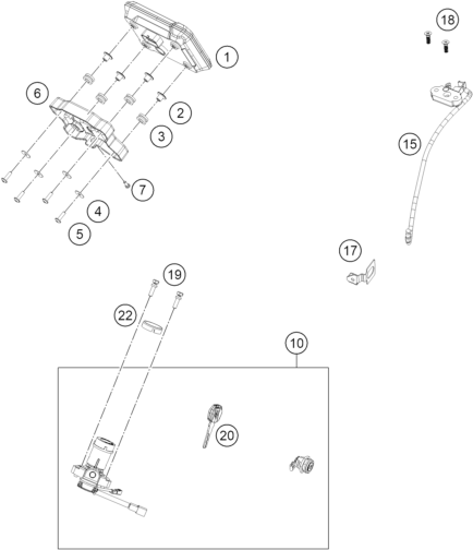 Výkres: 1430 PŘÍSTROJE / ZÁMKOVÝ SYSTÉM