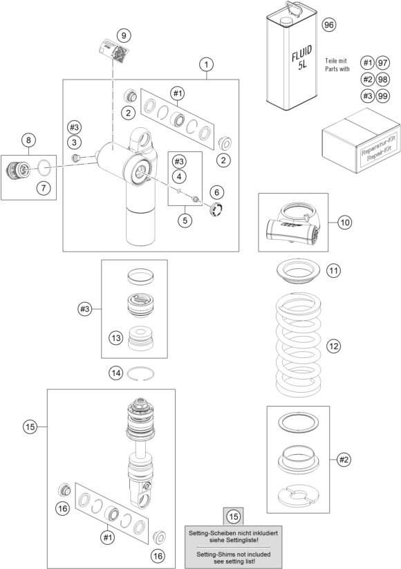Výkres: 0430 ZADNÍ TLUMIČ ROZLOŽENÝ