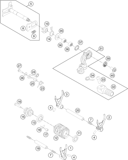 Výkres: 3410 MECHANISMUS ŘAZENÍ