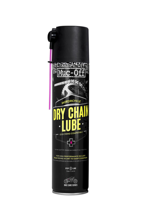 Muc-Off 649 - Mazivo na řetězy pro silniční a terénní použití v suchých podmínkách, teflonová báze - 400 ml - mazivo na řetězy do suchého počasí