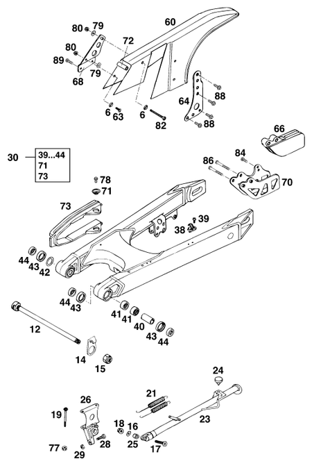 Výkres: 0490 KYVNÁ VIDLICE (SWINGARM)