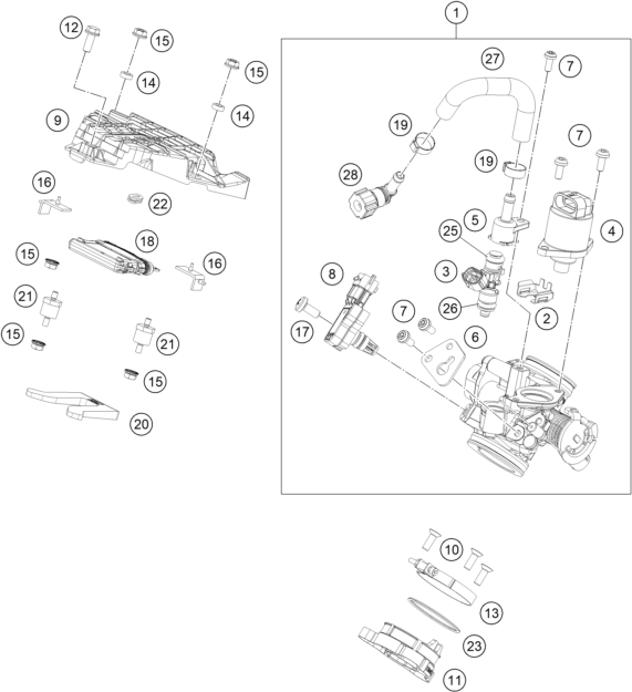 Výkres: 4110 ŠKRTICÍ KLAPKA (THROTTLE BODY)