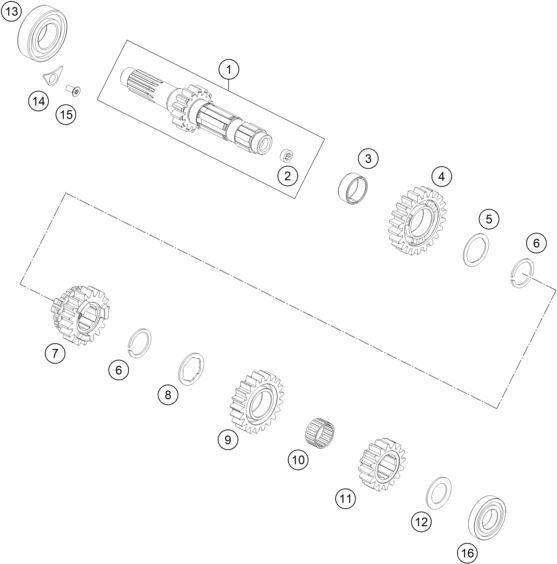 Výkres: 3330 PŘEVODOVKA I - HLAVNÍ HŘÍDEL