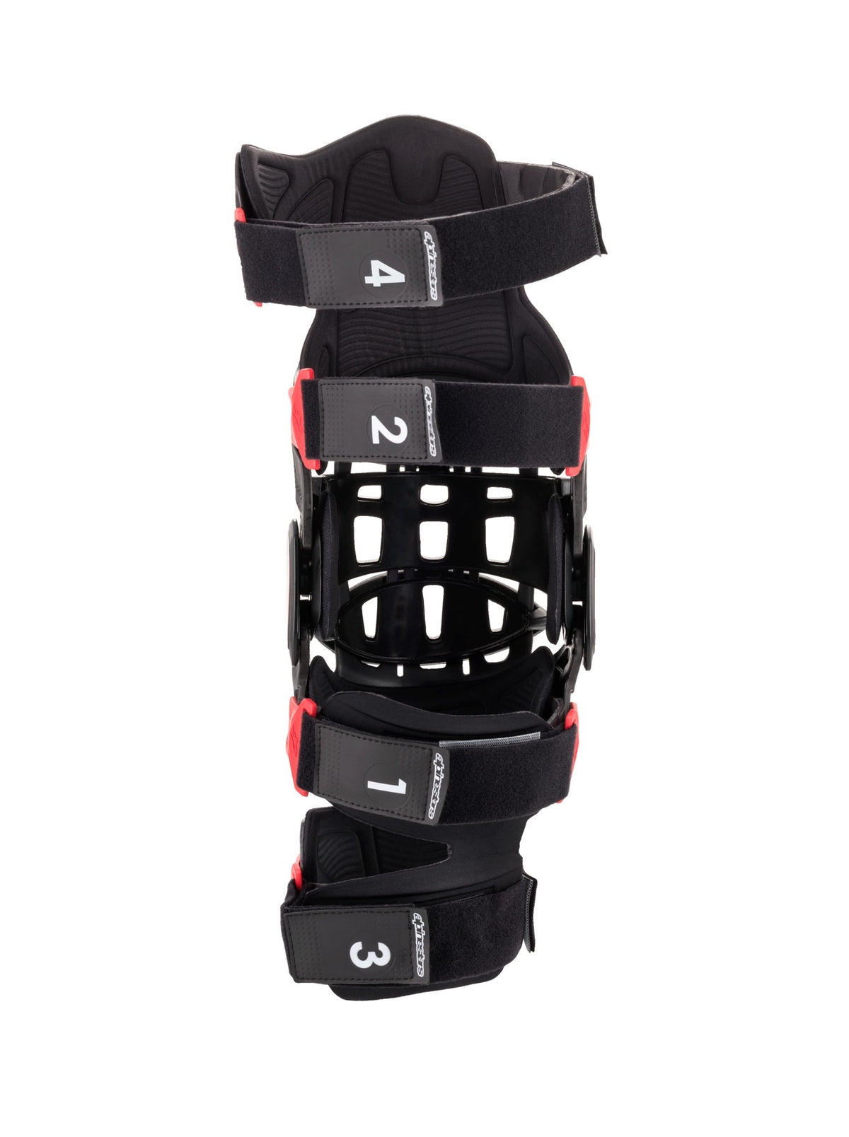 Kolenní ortézy Alpinestars BIONIC-10 Carbon černá/červená, levé koleno