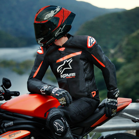 Bunda Alpinestars GP Plus R 4 Airflow černá/červená fluo/bílá