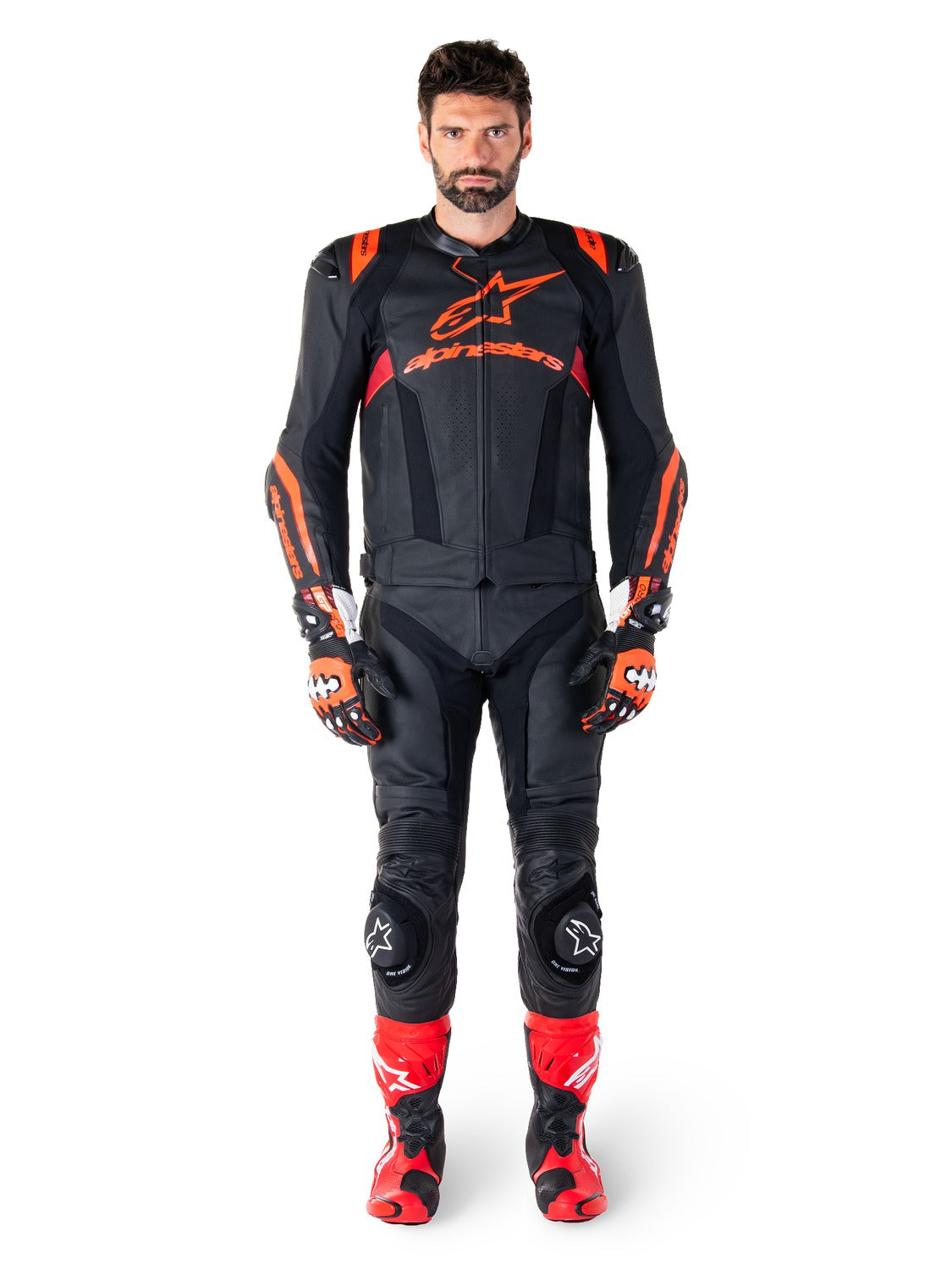 Bunda Alpinestars Missile 3 Ignition černá/červená fluo/tmavě červená