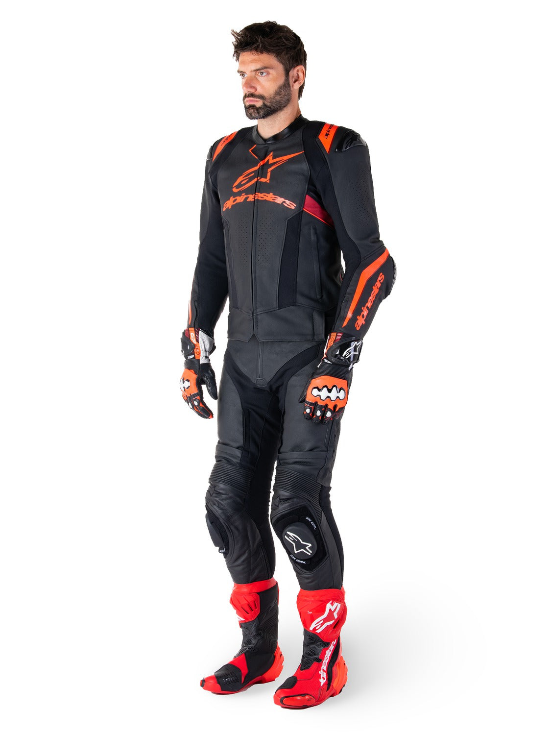 Bunda Alpinestars Missile 3 Ignition černá/červená fluo/tmavě červená
