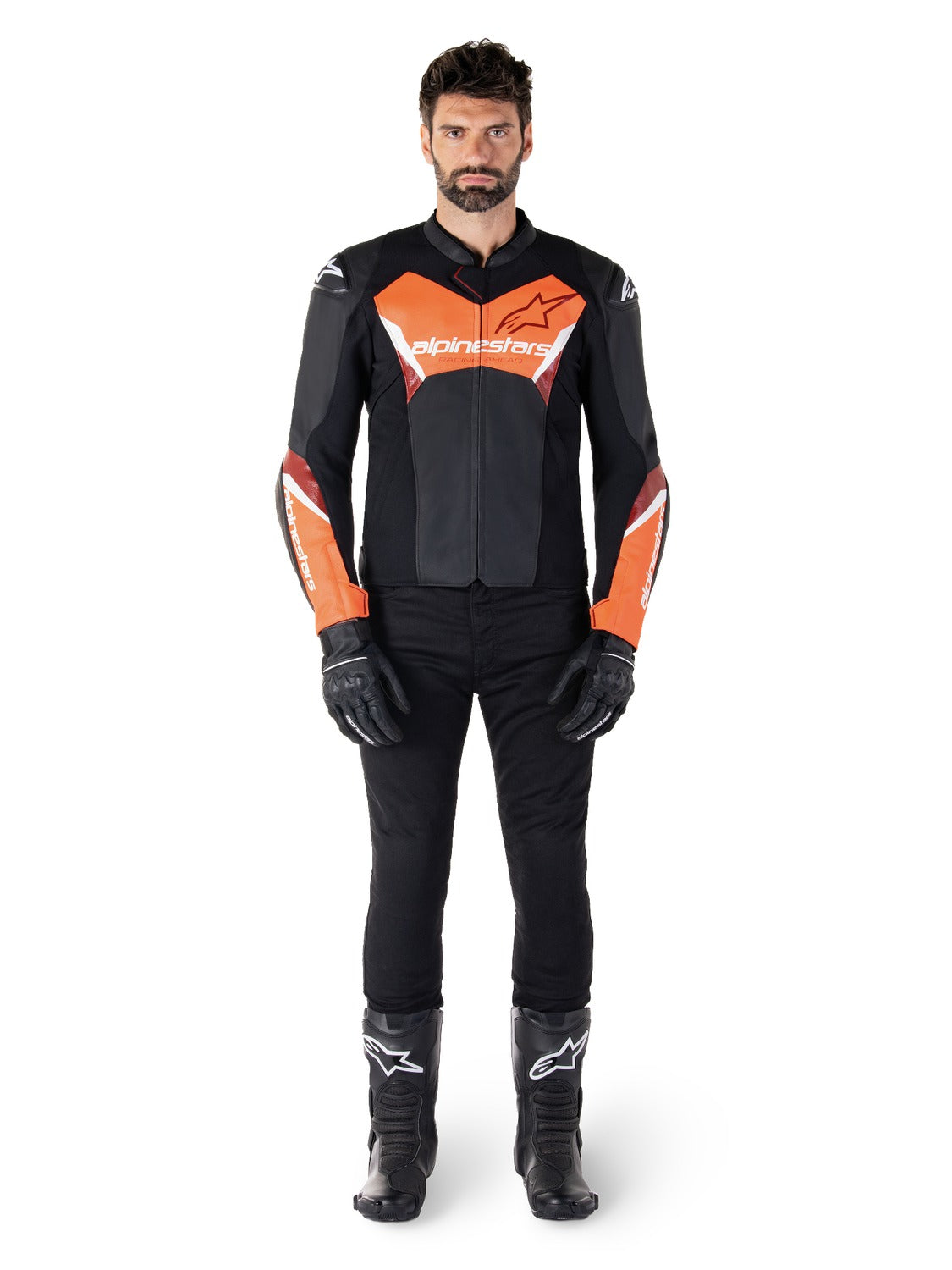 Bunda Alpinestars Faster 3 černá/červená fluo