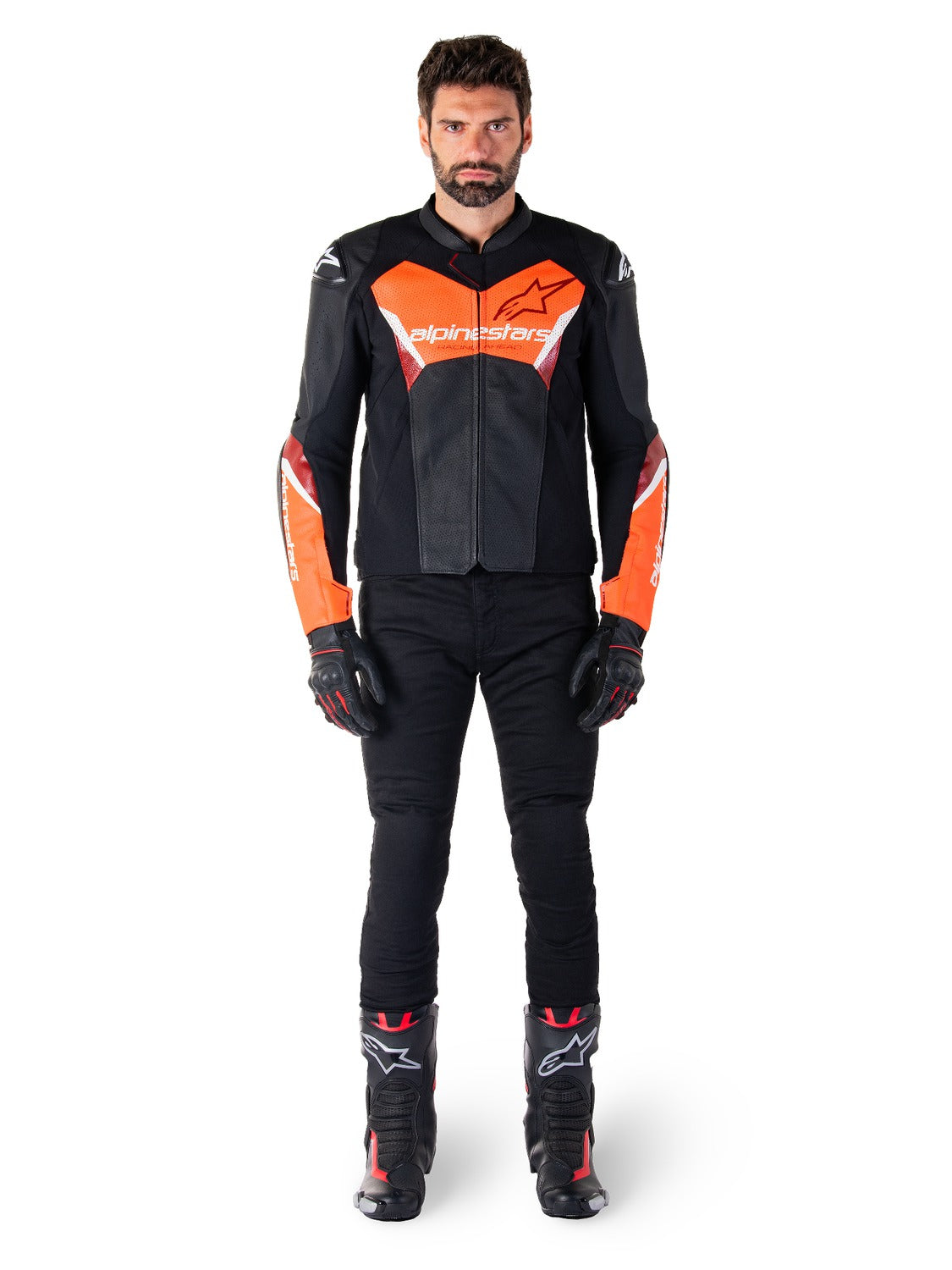 Bunda Alpinestars Faster 3 Airflow černá/červená fluo