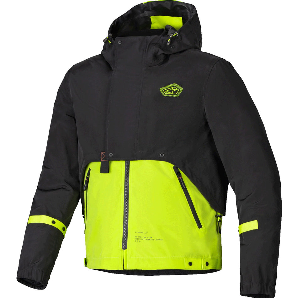 Bunda Alpinestars Mootant Waterproof Parka černá/žlutá fluo