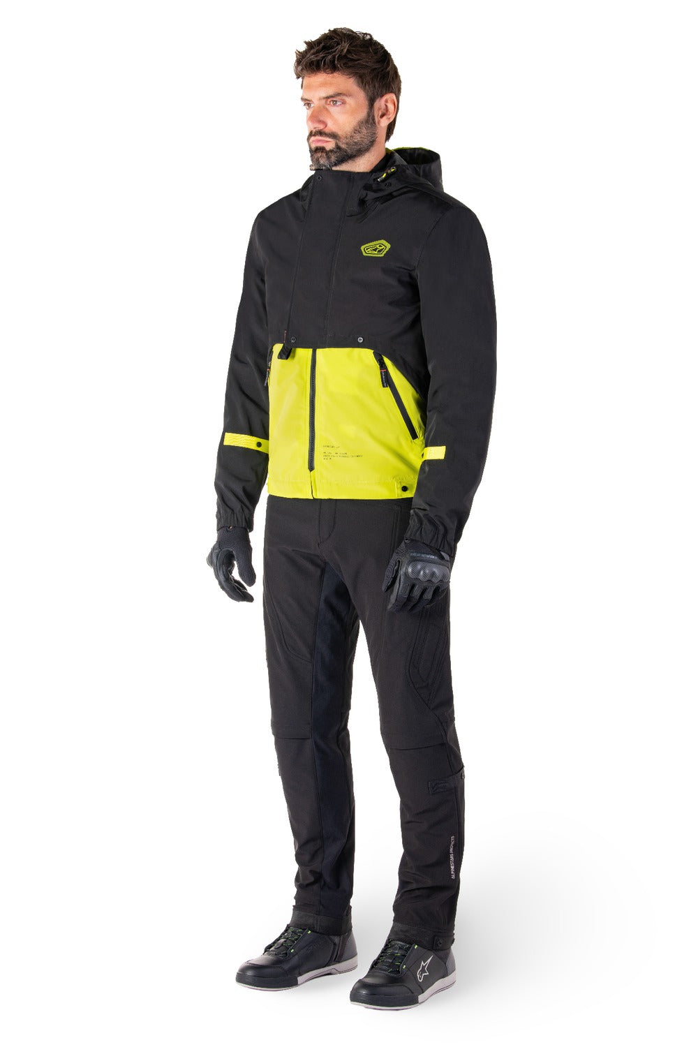 Bunda Alpinestars Mootant Waterproof Parka černá/žlutá fluo