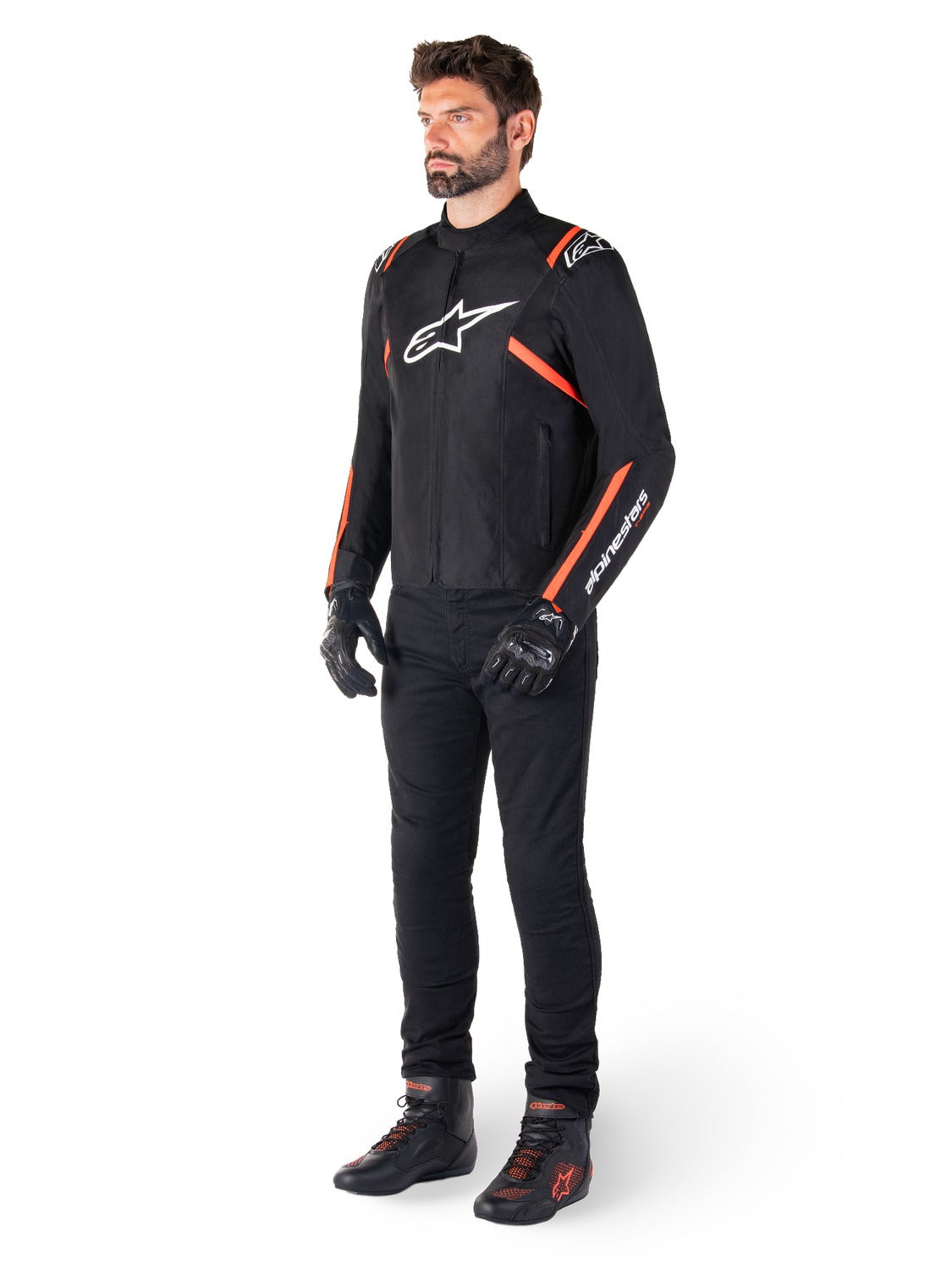 Bunda Alpinestars T-SPS 2 Waterproof černá/bílá/červená fluo