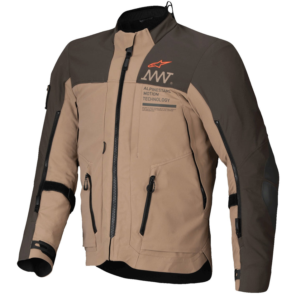Bunda Alpinestars AMT-8 Stretch Drystar XF tmavě hnědá/tmavá khaki