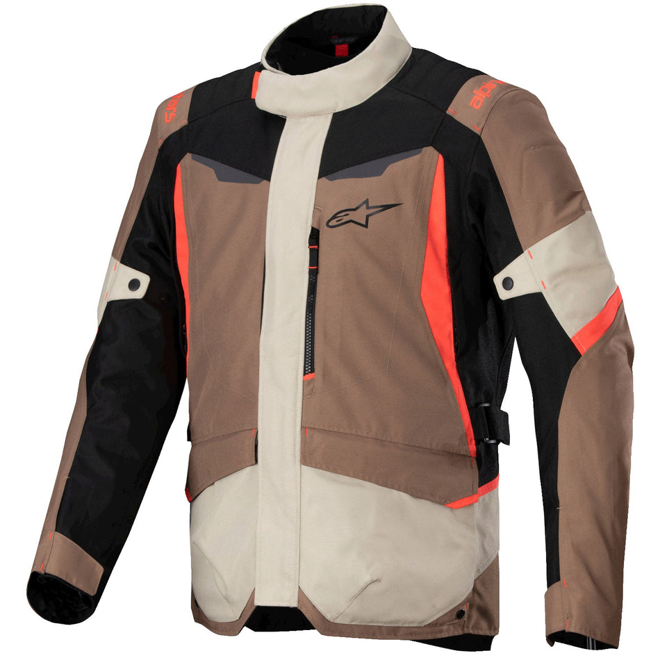 Bunda Alpinestars ST-1 Waterproof tmavá khaki/písková/černá/červená fluo