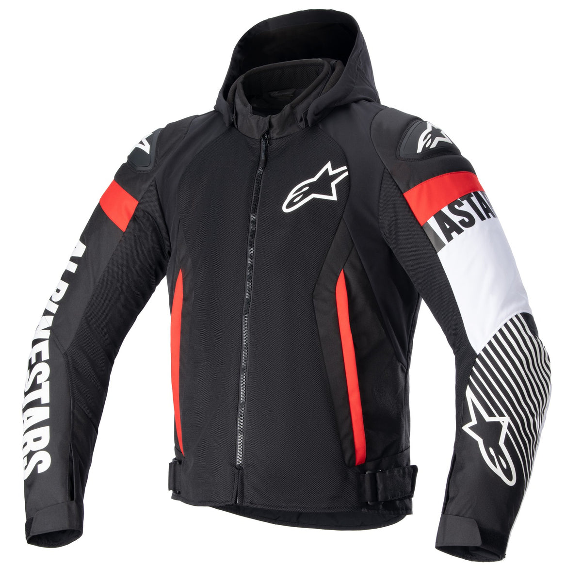Bunda Alpinestars Zaca AIR Waterproof černá/bílá/červená fluo