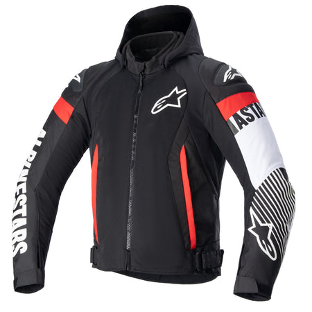 Bunda Alpinestars Zaca AIR Waterproof černá/bílá/červená fluo